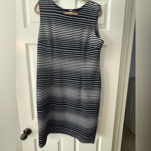 Margaret M Navy and White Striped Dress